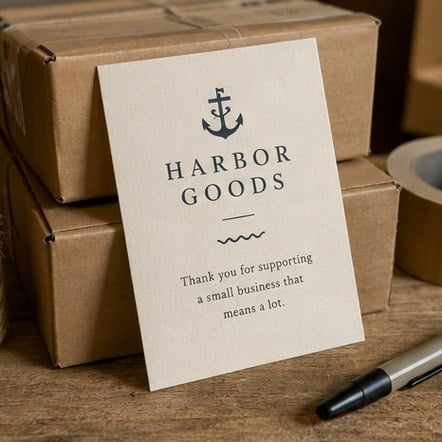 Custom insert cards in use