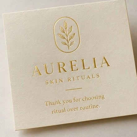 Foil-Stamped Insert Card