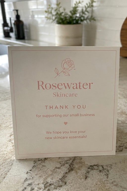 Custom insert cards — customer photo