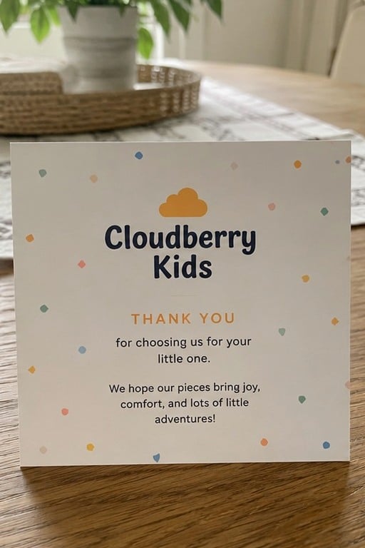Insert cards with logo — customer photo